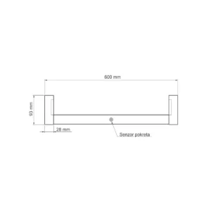 UP E led gar.šipka-senzor/A 60