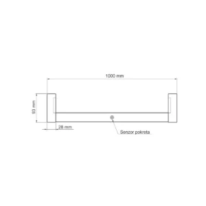UP E led gar.šipka-senzor/A100