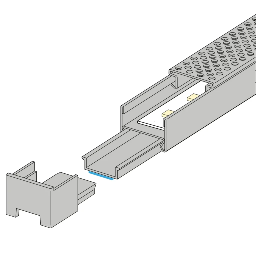 LED N E1 al. profil 3m crni FBS