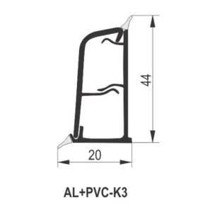 DP K3 diht PVC pr.-INOX