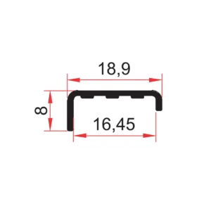 KP 48/16,2mm kant prof.AL SM