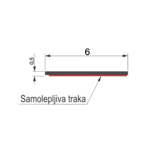 FLAH  6×0,5 profil 3m AL bakar