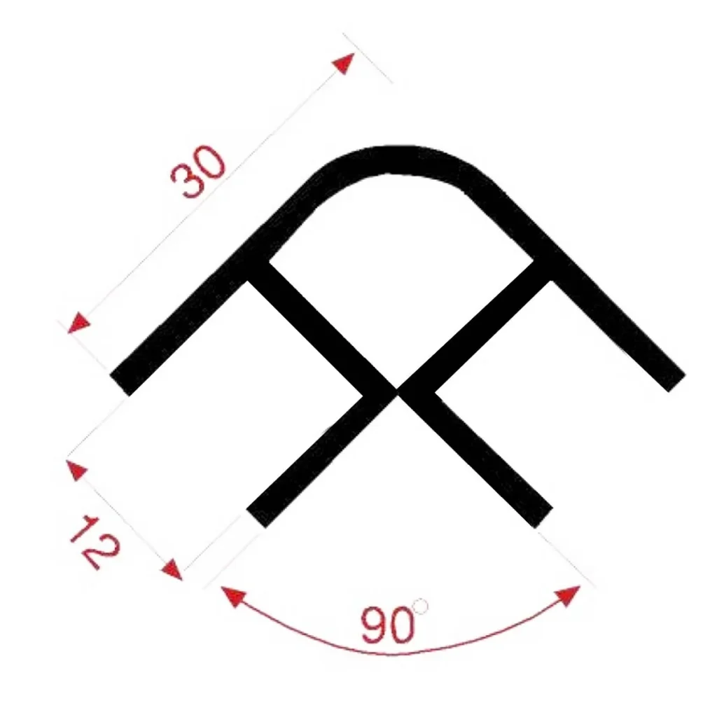 CN PVC ugao 15cm sjaj