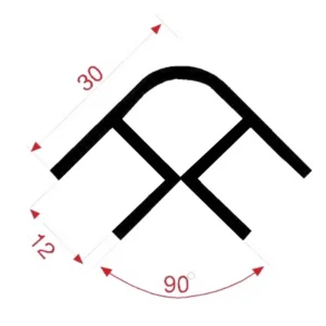 CN PVC ugao 10cm INOX