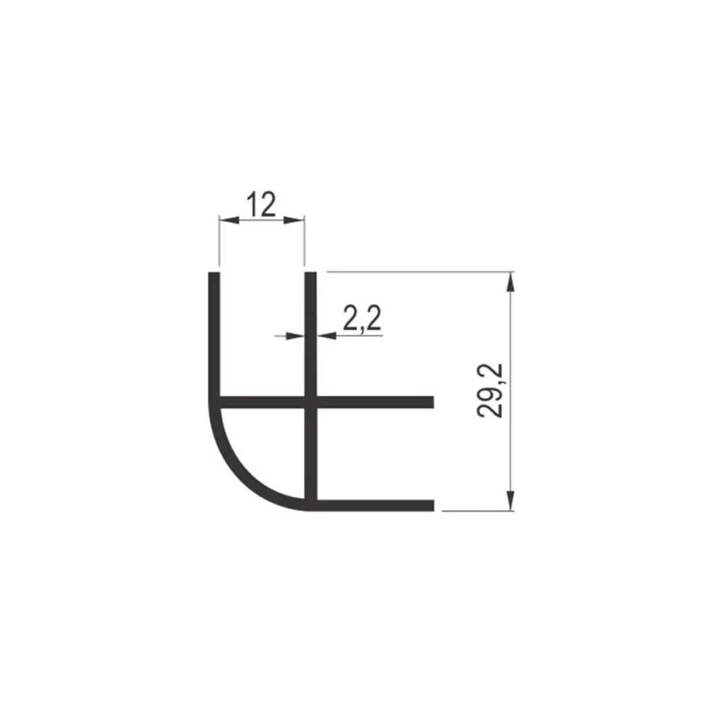 CN PVC ugao 10cm trešnja