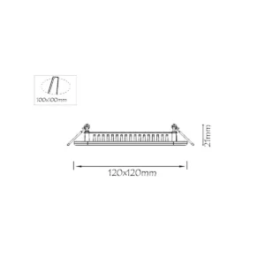 RAS ugradni LED panel kocka 6W toplo bela