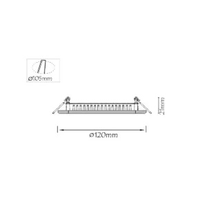 RAS ugradni LED panel krug 6W hladno bela