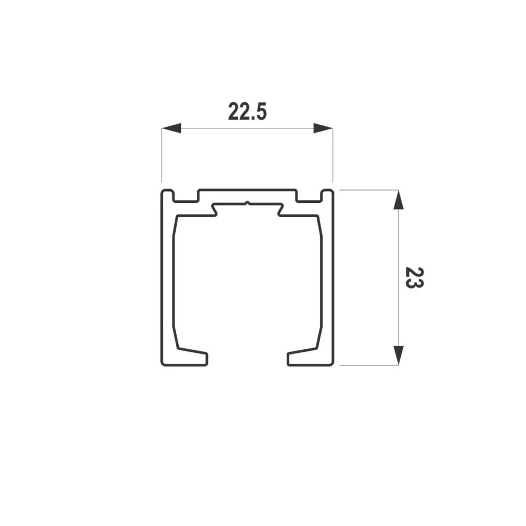 PVD TS-2660 gor. šina 3m AL