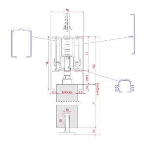 PVD TS-SELFIE baza šine 200cm AL