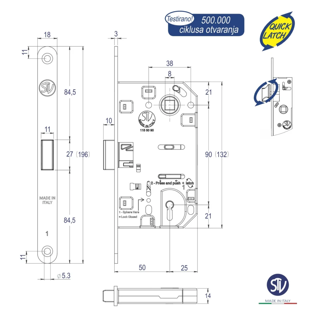 KV brava STV obična ključ siva