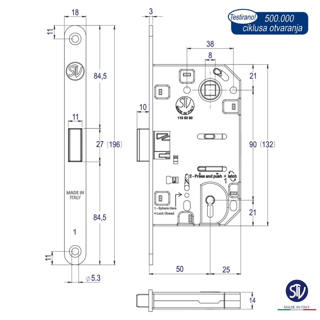KV brava STV mag. ključ crna