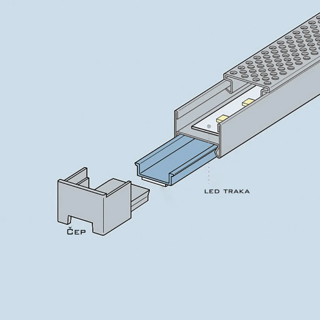 LED N E1 WIND čep crni FBS