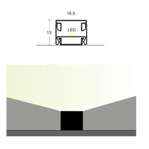 LED N E1 al.profil 3m zlatoFBS