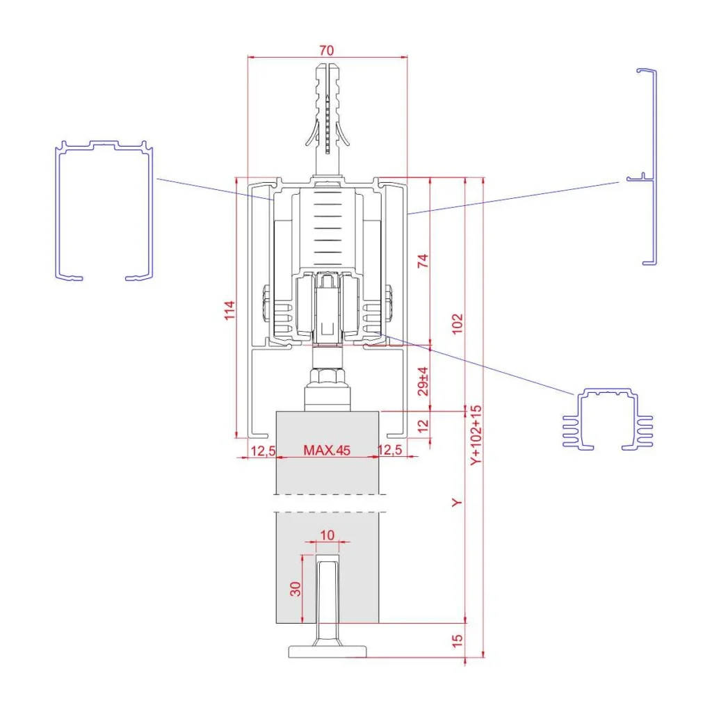 PVD TS-SELFIE g. šina 240cm AL