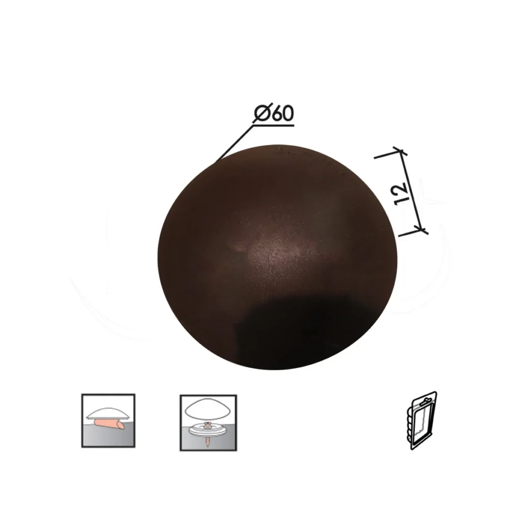 VO Odbojnik fi60 zidni braon HF