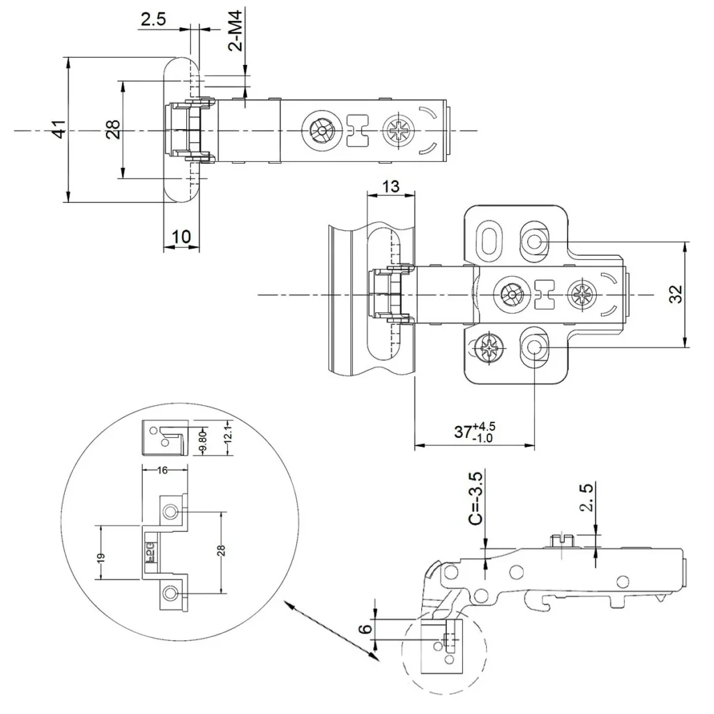 RAM 1007 šarka ravna CRNA