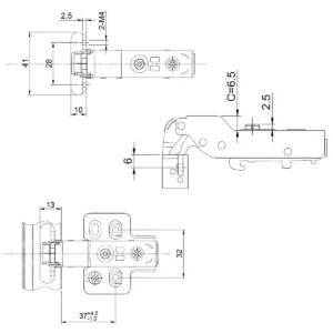 RAM 1007 šarka polukoleno CRNA
