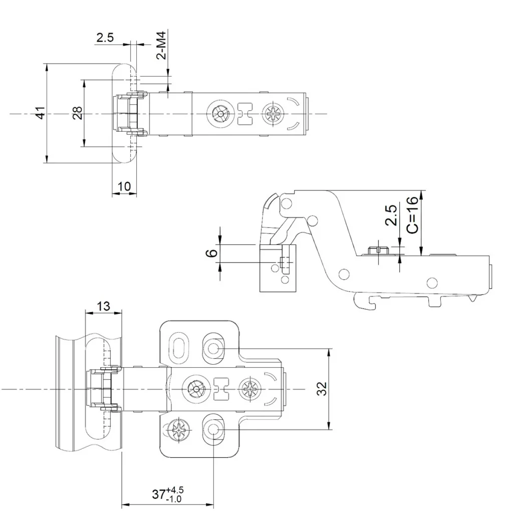 RAM 1007 šarka koleno CRNA