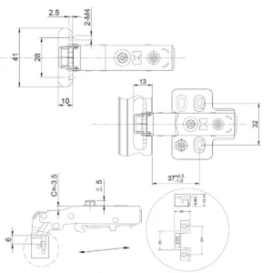 RAM 1007 šarka ravna usp. CRNA