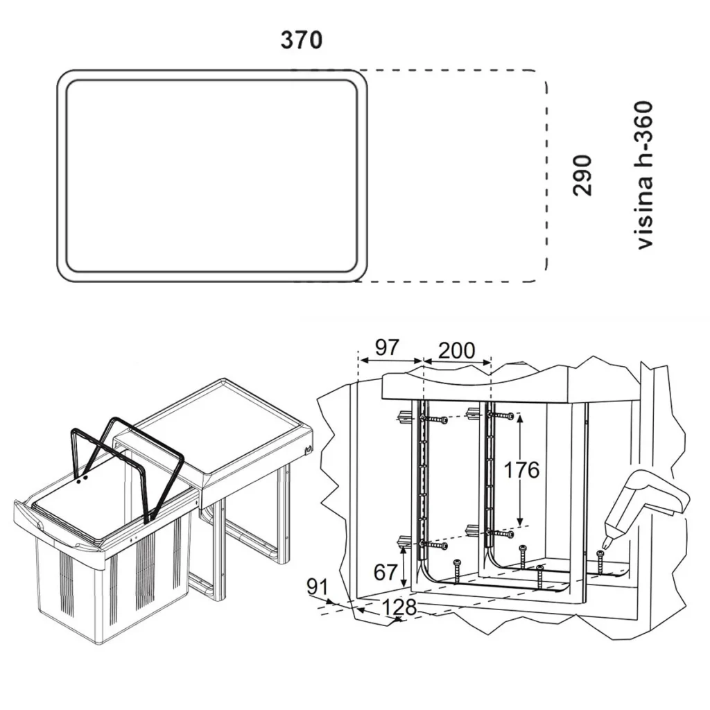 TI Kanta za smeće L-16-KL