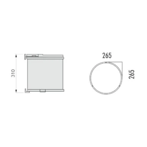 OG kanta za otpatke 12L siva