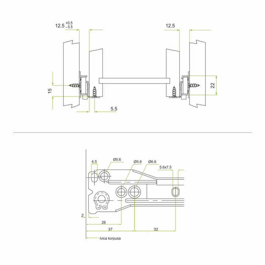 OKL O klizač 350 beli FGV