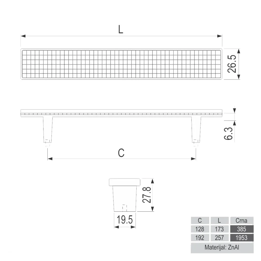 ORN N 128 ruč.RD crna MT