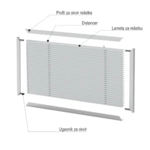 Ventilaciona rešetka plitka – na meru