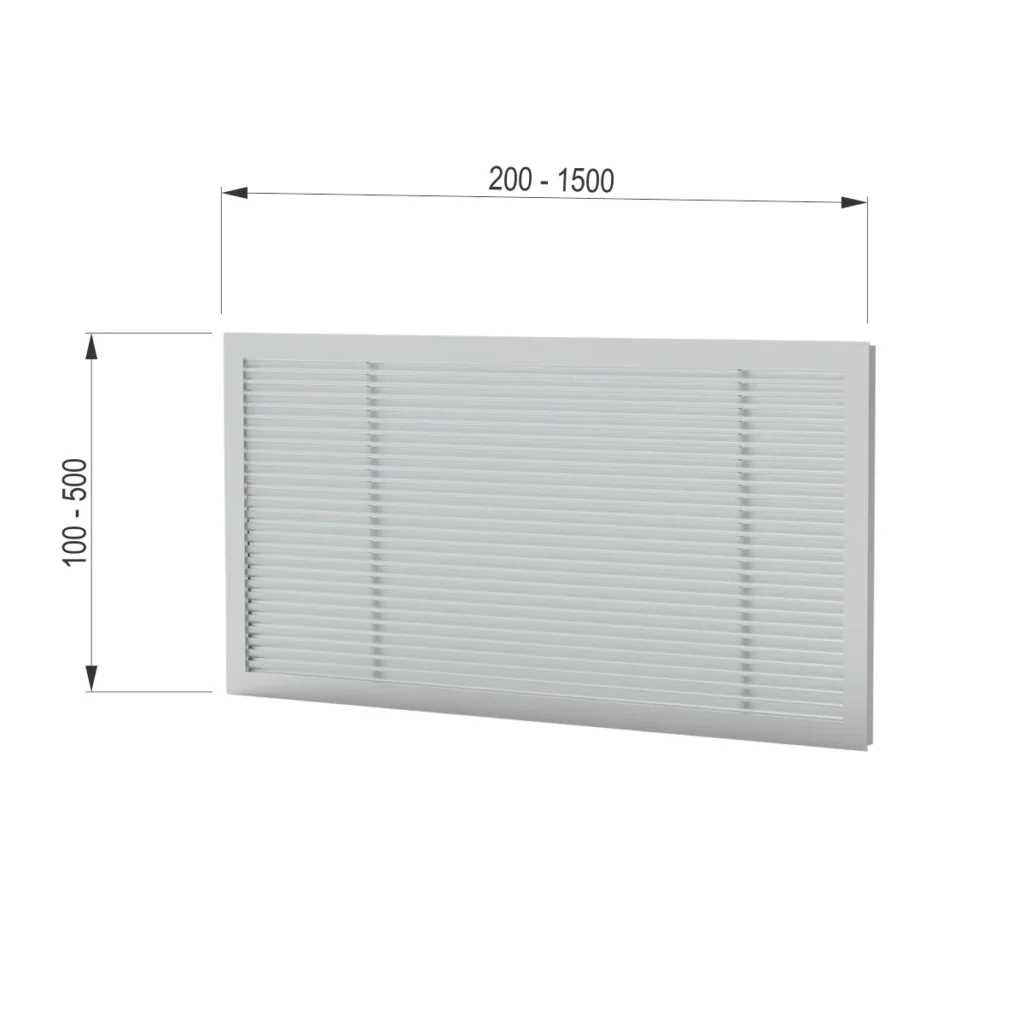 Ventilaciona rešetka plitka – na meru