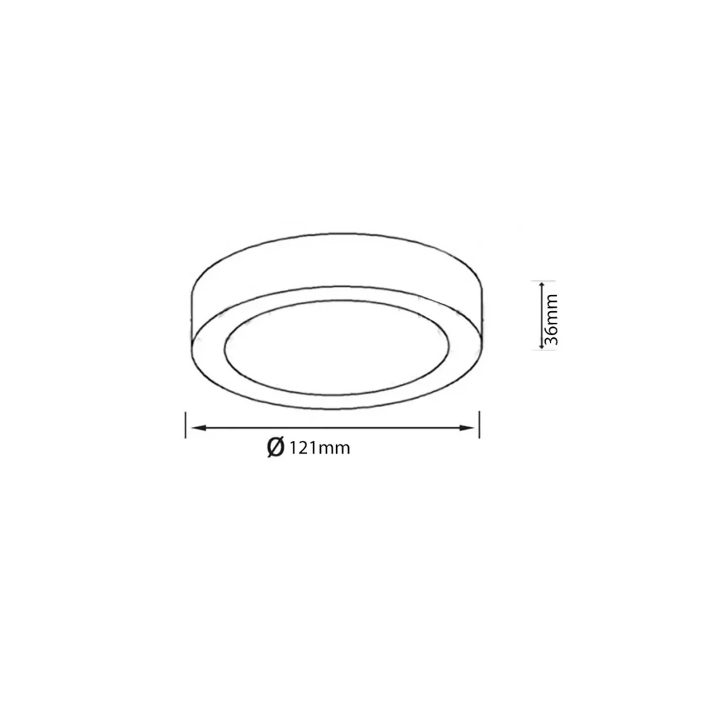 E-X svet.nadg.SL-6W krug WH