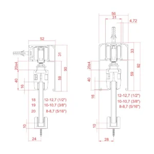 Vetro 40 klampe za staklo 8mm
