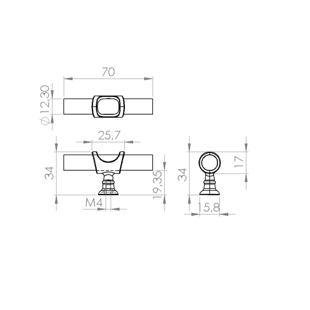 ORN D ručica D1010 zlato MT