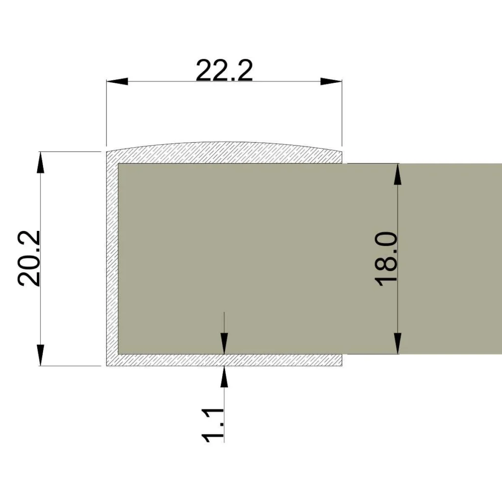 KP 35 L=2,7m kant ukrut.AL BM