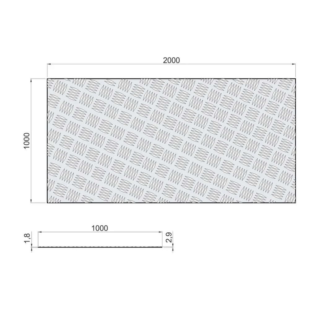 Al tabla 100*200 protivklizna