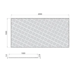 Al tabla 100*200 protivklizna