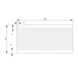 AL tabla 100x200cm perforirana – Kocka