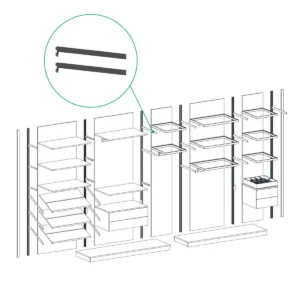 WI BD nosač stakl. drv. police ANT