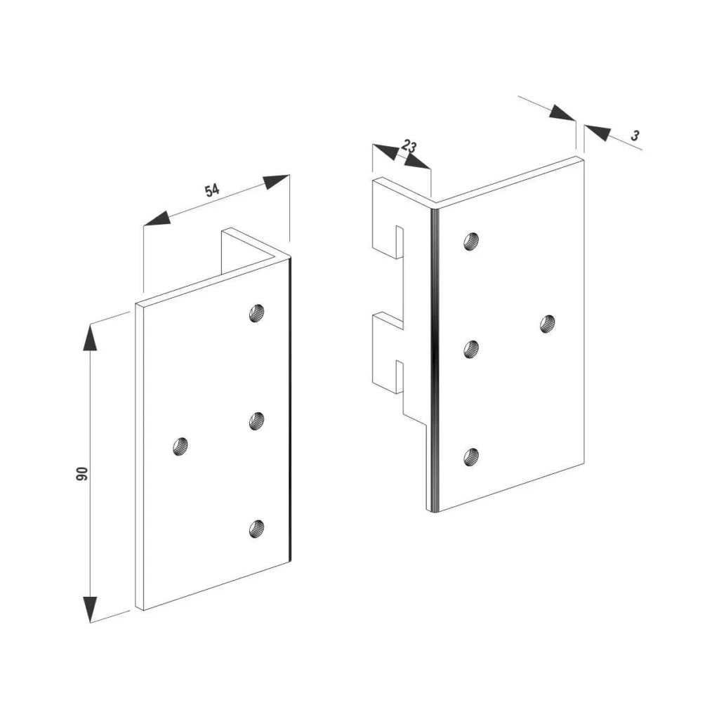 WI BD skriveni nosači za korpus ANT