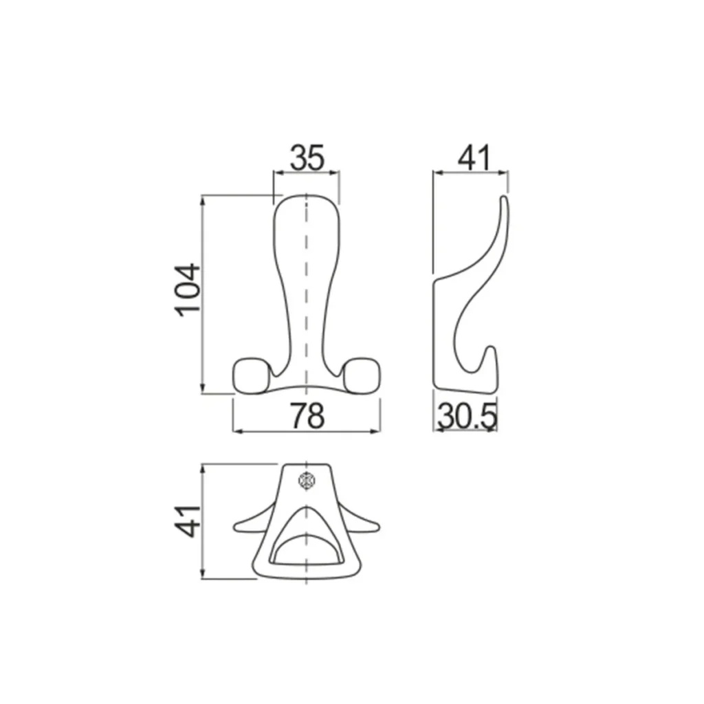 OČ čiviluk WZ-TOLEDO crna GTV