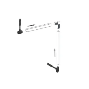 QB PVC ugao 2 kraka CRNA