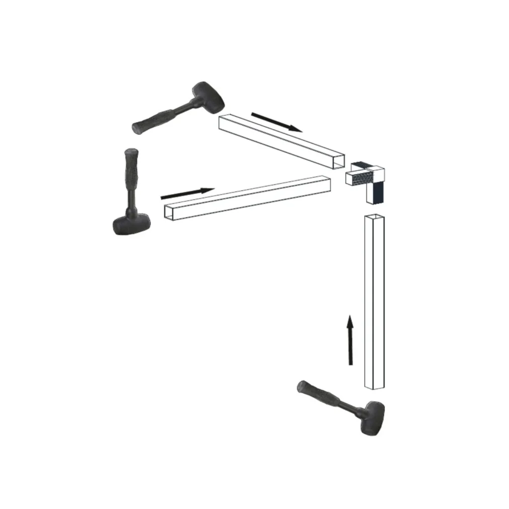 QB PVC ugao 3 kraka CRNA