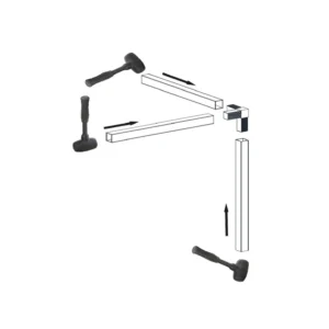 QB PVC ugao 3 kraka CRNA