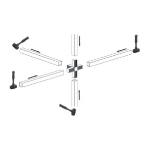 QB PVC ugao 5 kraka CRNA