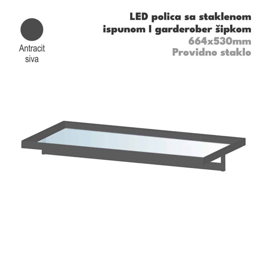 UPGS LED polica sa gard. šip. 664×530 ANT