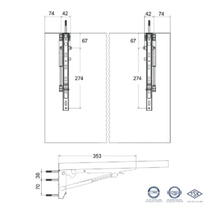 STO konzola preklopna DK80 SOFT