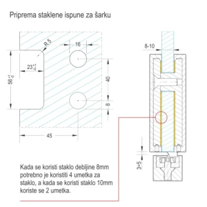 VŠ šarka za stak. vrata 1080 SM