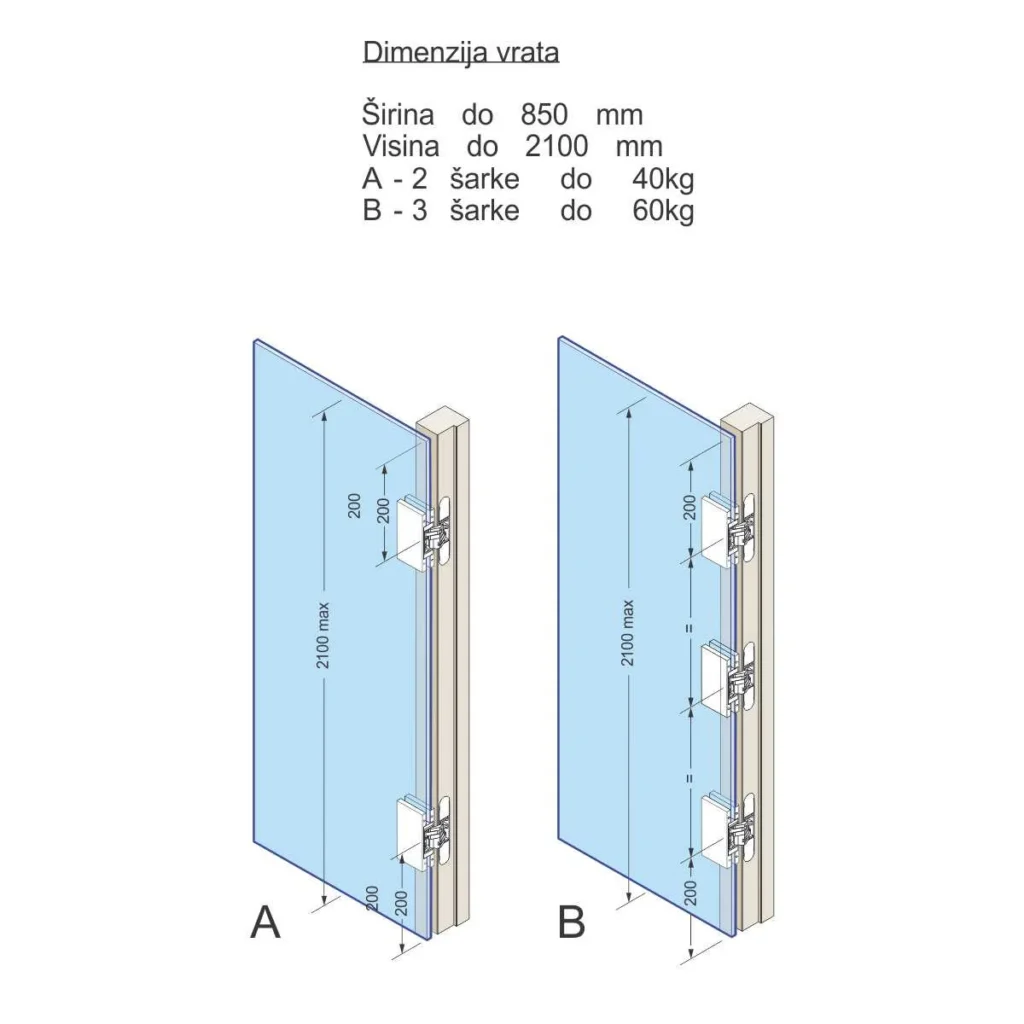 VŠ šarka za stak. vrata 1080 SM