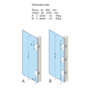 VŠ šarka za stak. vrata 1080 SM