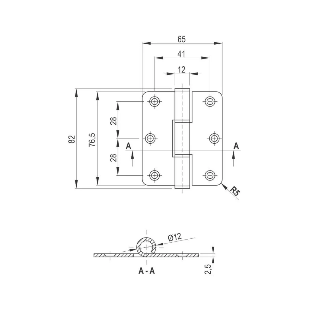 OTK Šarka bez opruge 76x65x2