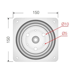 O Rotator kvadrat 150x150mm MS